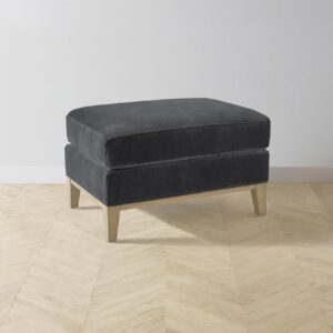The Ludlow Ottoman - Performance Velvet Slate