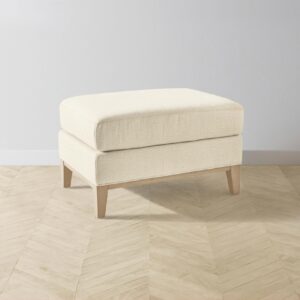 The Ludlow Ottoman - Performance Woven Chenille Desert