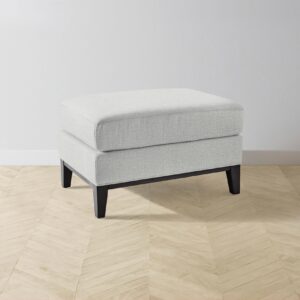 The Ludlow Ottoman - Performance Woven Chenille Steel