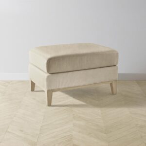 The Ludlow Ottoman - Tuscan Leather Bisque