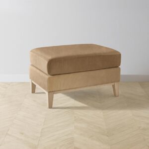 The Ludlow Ottoman - Tuscan Leather Camel