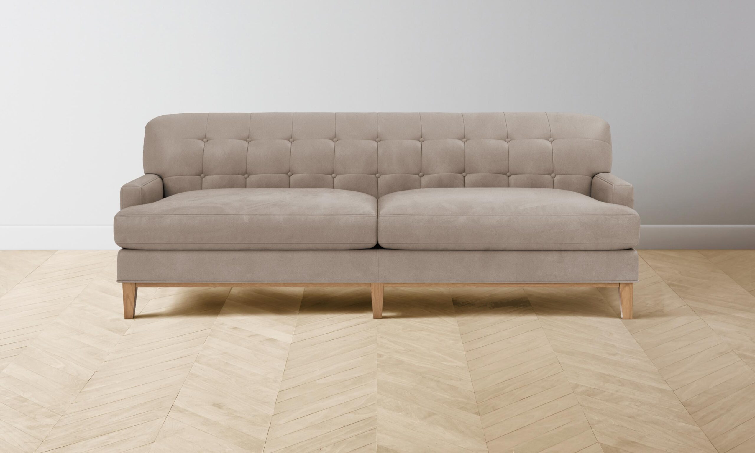 The Ludlow Sofa - Nubuck Leather Fawn