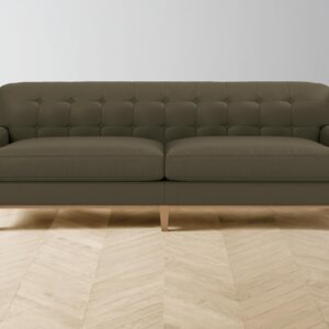 The Ludlow Sofa - Pebbled Leather Truffle