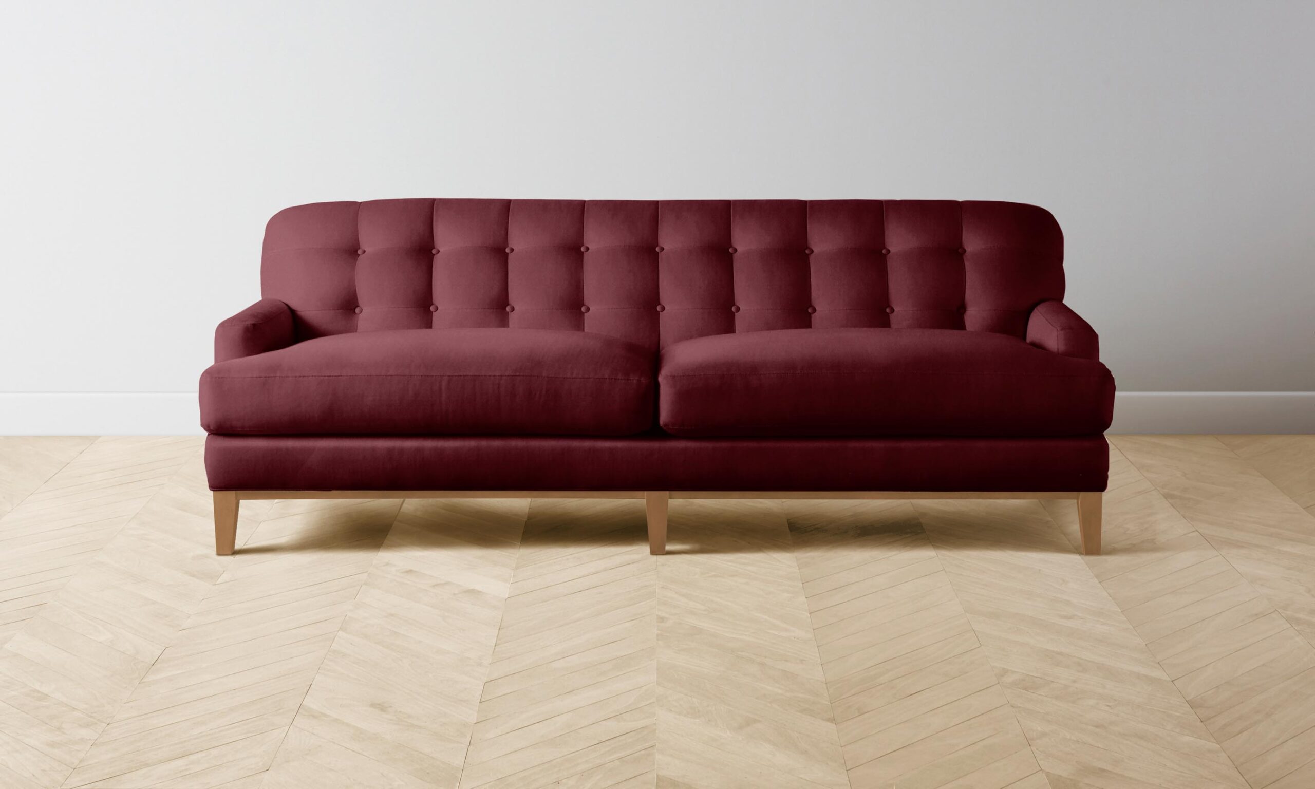 The Ludlow Sofa - Performance Velvet Merlot