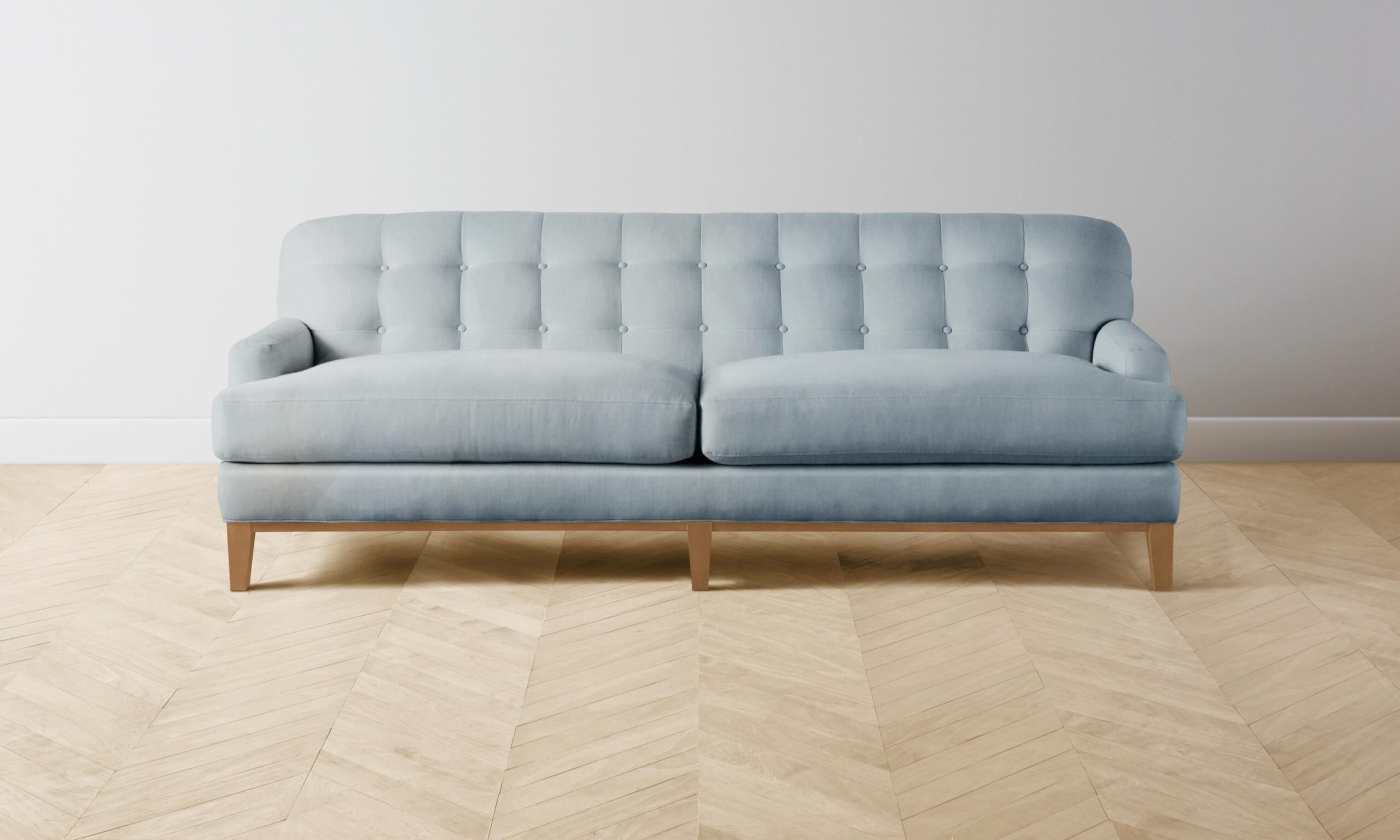 The Ludlow Sofa - Performance Velvet Sky