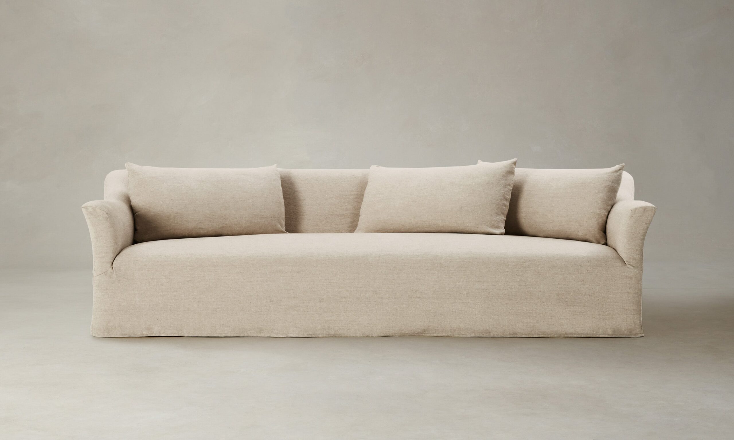 The Leonard Sofa - Performance Textured Linen Flax