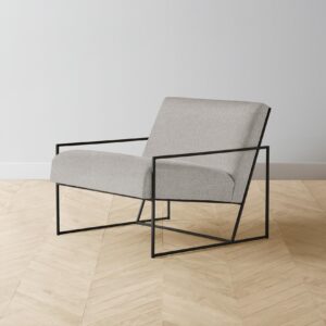 mercer-chair_italian-boucl-fossil_black2.0.jpg The Mercer Chair - Italian Bouclé Fossil