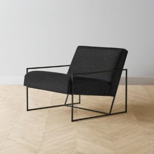 mercer-chair_italian-boucl-storm_black2.0.jpg The Mercer Chair - Italian Bouclé Storm