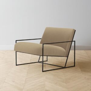 mercer-chair_mohair-almond_black2.0.jpg The Mercer Chair - Mohair Almond