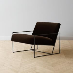 mercer-chair_mohair-chocolate_black2.0.jpg The Mercer Chair - Mohair Chocolate