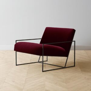 mercer-chair_mohair-crimson_black2.0.jpg The Mercer Chair - Mohair Crimson