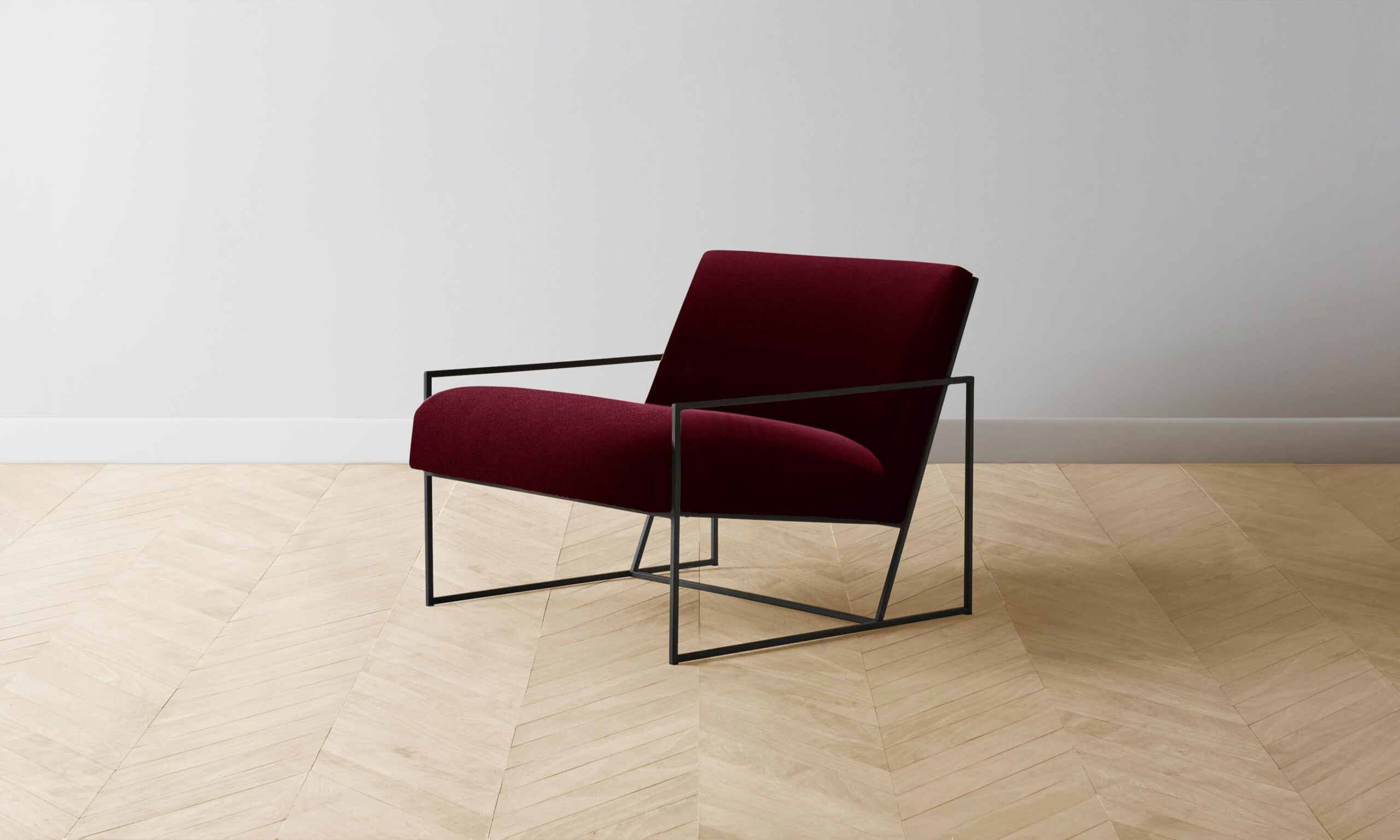 The Mercer Chair - Mohair Crimson