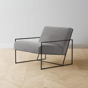 The Mercer Chair - Nubuck Leather Asphalt