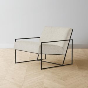 mercer-chair_performance-stonewashed-linen-dew_black2.0.jpg The Mercer Chair - Performance Stonewashed Linen Dew