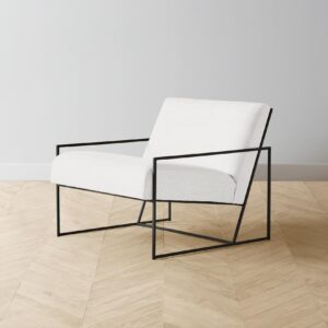 mercer-chair_performance-textured-linen-bone_black2.0.jpg The Mercer Chair - Performance Linen Weave Pure White