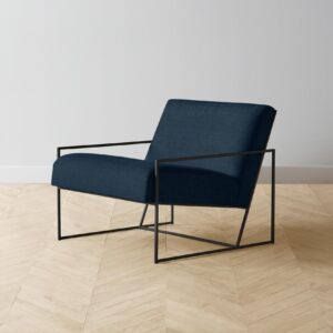 mercer-chair_performance-textured-linen-seaside_black2.0.jpg The Mercer Chair - Performance Linen Weave Bay