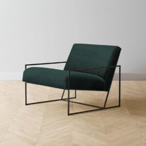 The Mercer Chair - Performance Velvet Emerald
