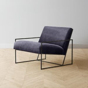 The Mercer Chair - Performance Velvet Flannel