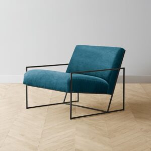 The Mercer Chair - Performance Velvet Lagoon