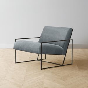 The Mercer Chair - Performance Velvet Seafoam