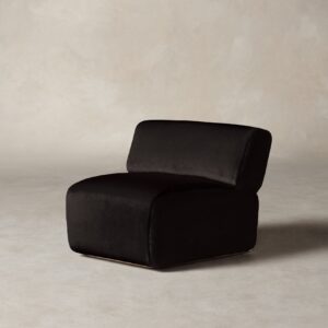 The Miles Modular Chair - Deep Pile Mohair Noir