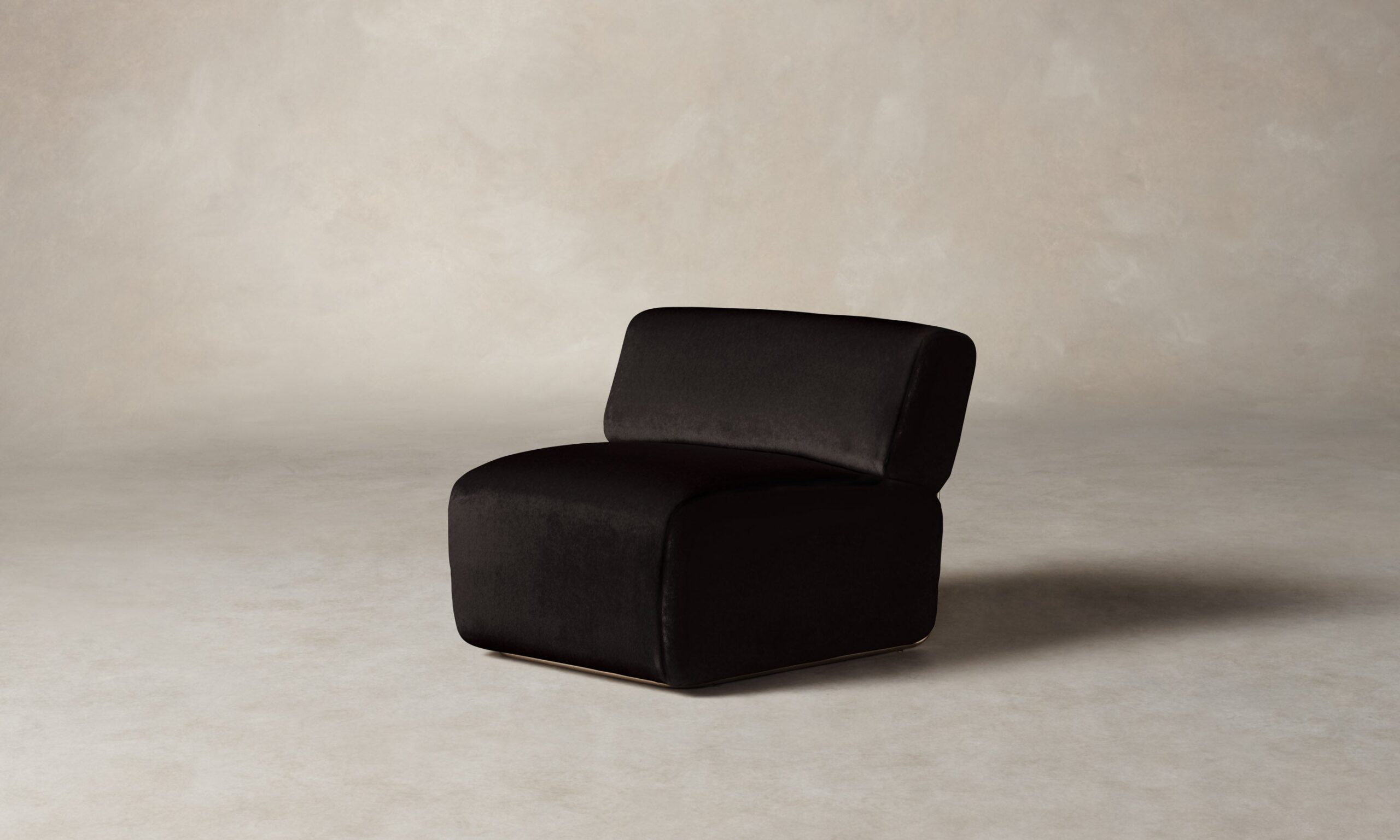 The Miles Modular Chair - Deep Pile Mohair Noir