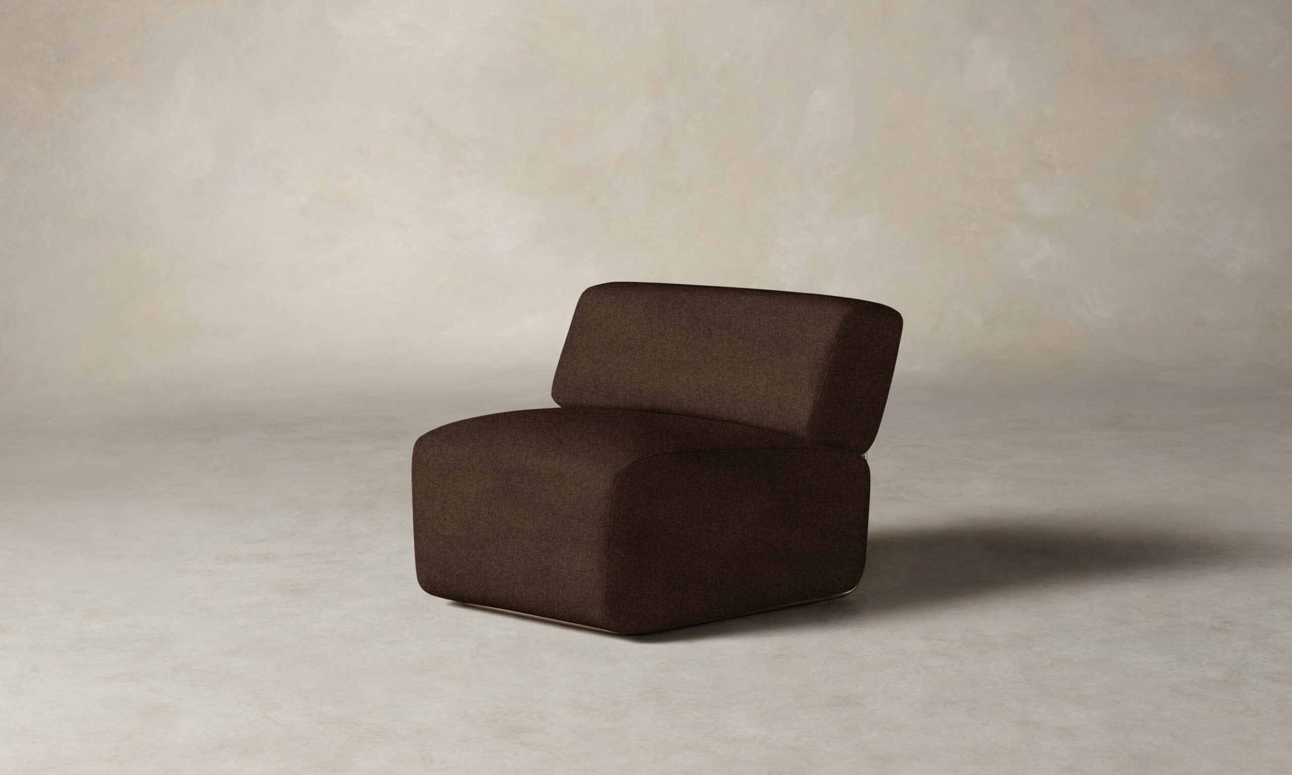 The Miles Modular Chair - Italian Brushed Wool Cocoa