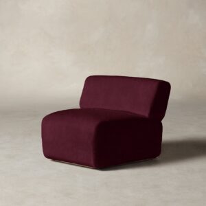 The Miles Modular Chair - Mohair Crimson