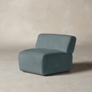 The Miles Modular Chair - Mohair Slate Blue