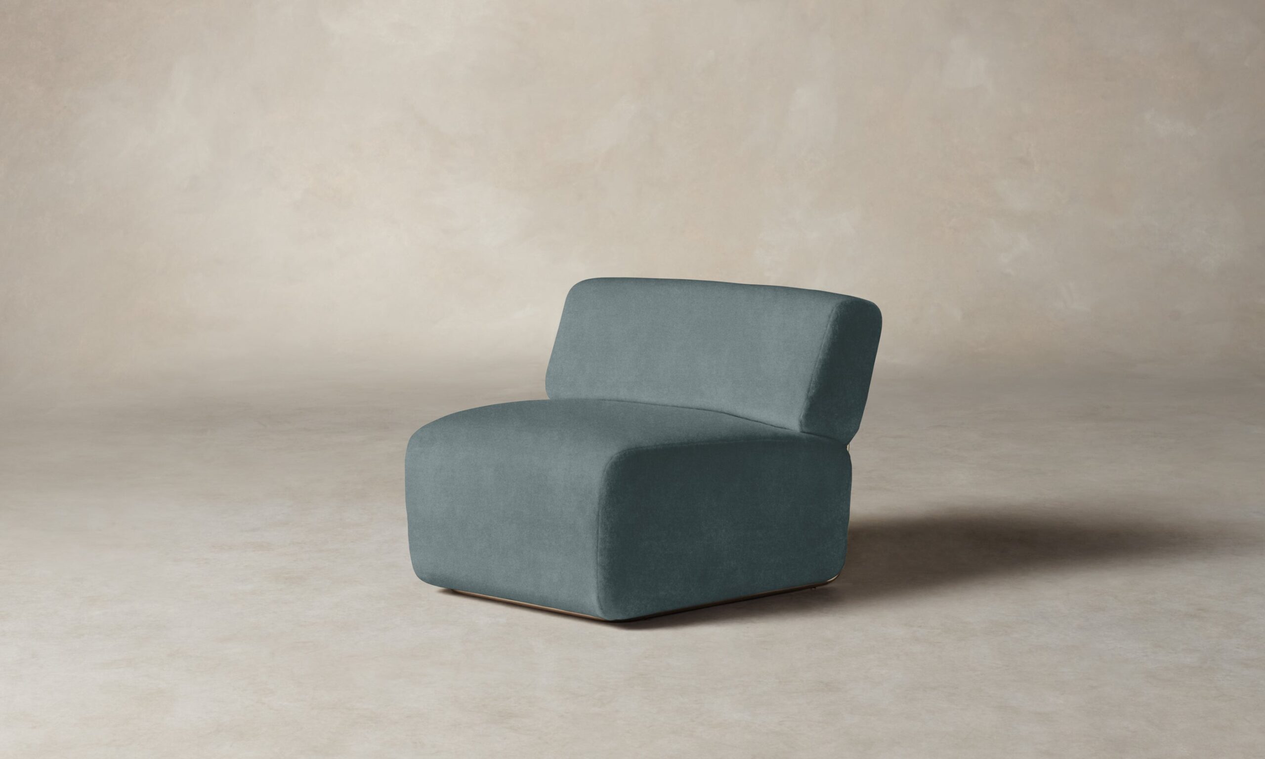 The Miles Modular Chair - Mohair Slate Blue