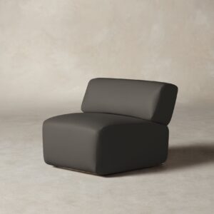The Miles Modular Chair - Pebbled Leather Ash