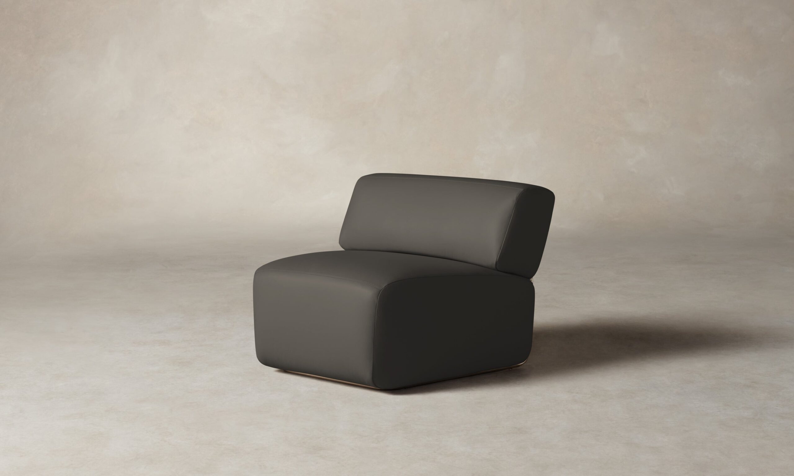 The Miles Modular Chair - Pebbled Leather Ash