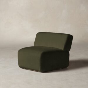 The Miles Modular Chair - Performance Velvet Olive
