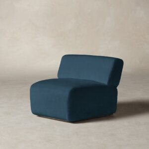 The Miles Modular Chair - Performance Velvet Sapphire