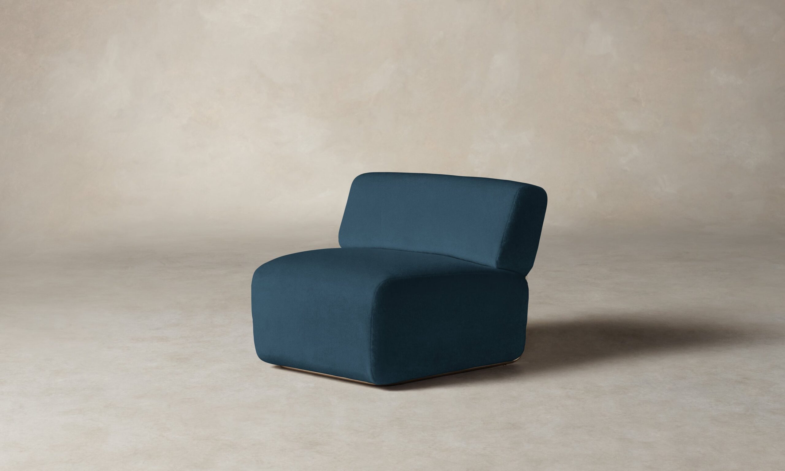The Miles Modular Chair - Performance Velvet Sapphire
