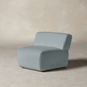 The Miles Modular Chair - Performance Velvet Sky
