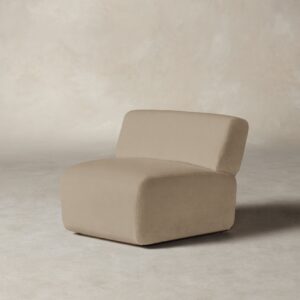 The Miles Modular Chair - Performance Velvet Taupe