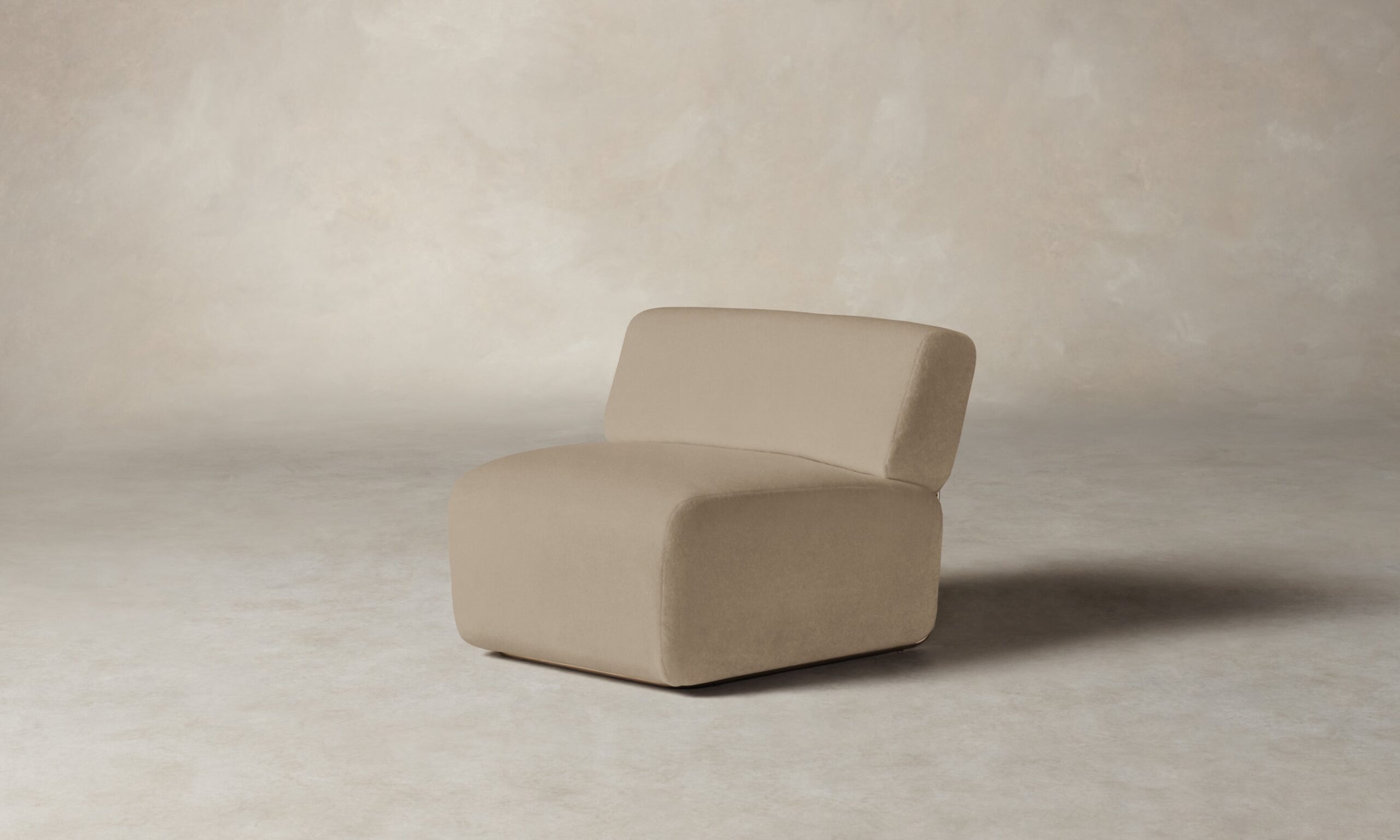The Miles Modular Chair - Performance Velvet Taupe