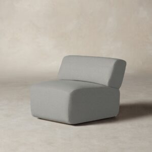 The Miles Modular Chair - Performance Woven Chenille Rain