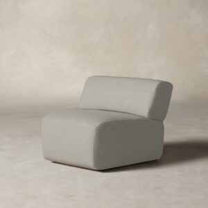 The Miles Modular Chair - Performance Woven Chenille Steel