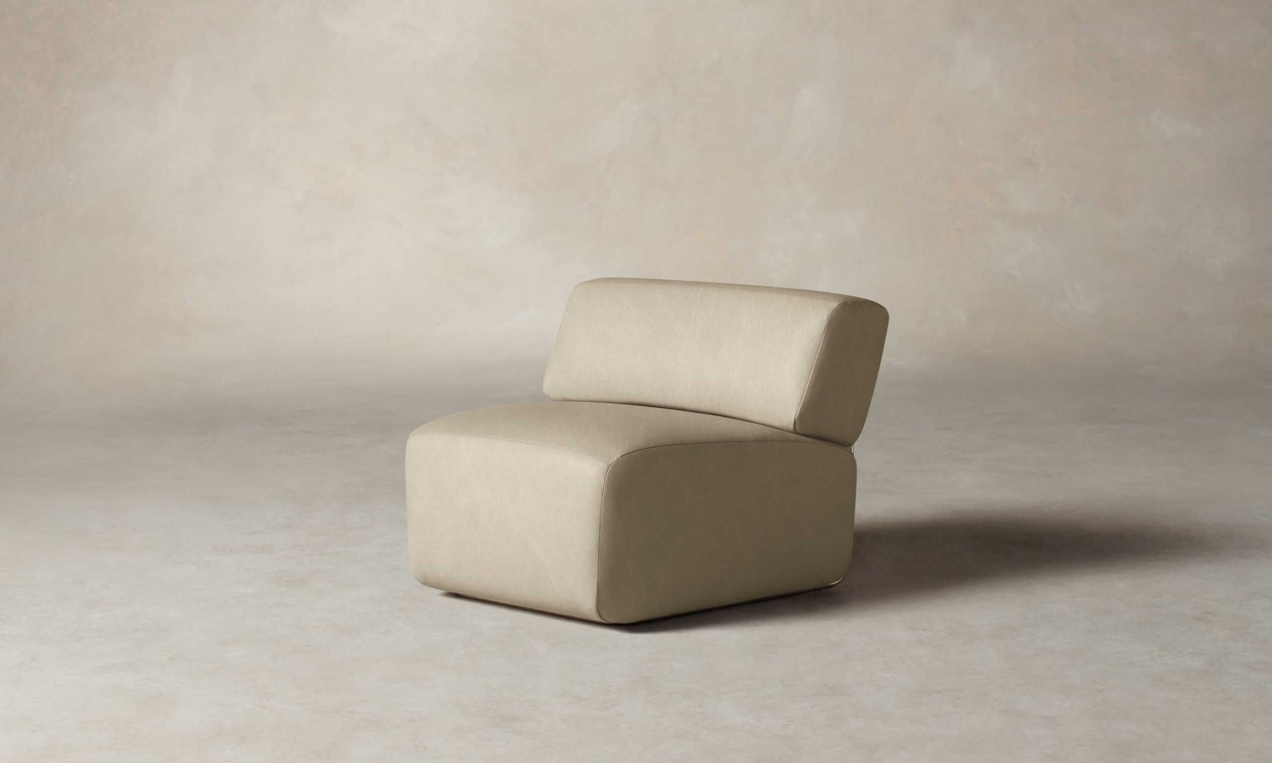 The Miles Modular Chair - Tuscan Leather Bisque