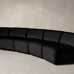 The Miles Modular Sectional - Deep Pile Mohair Noir