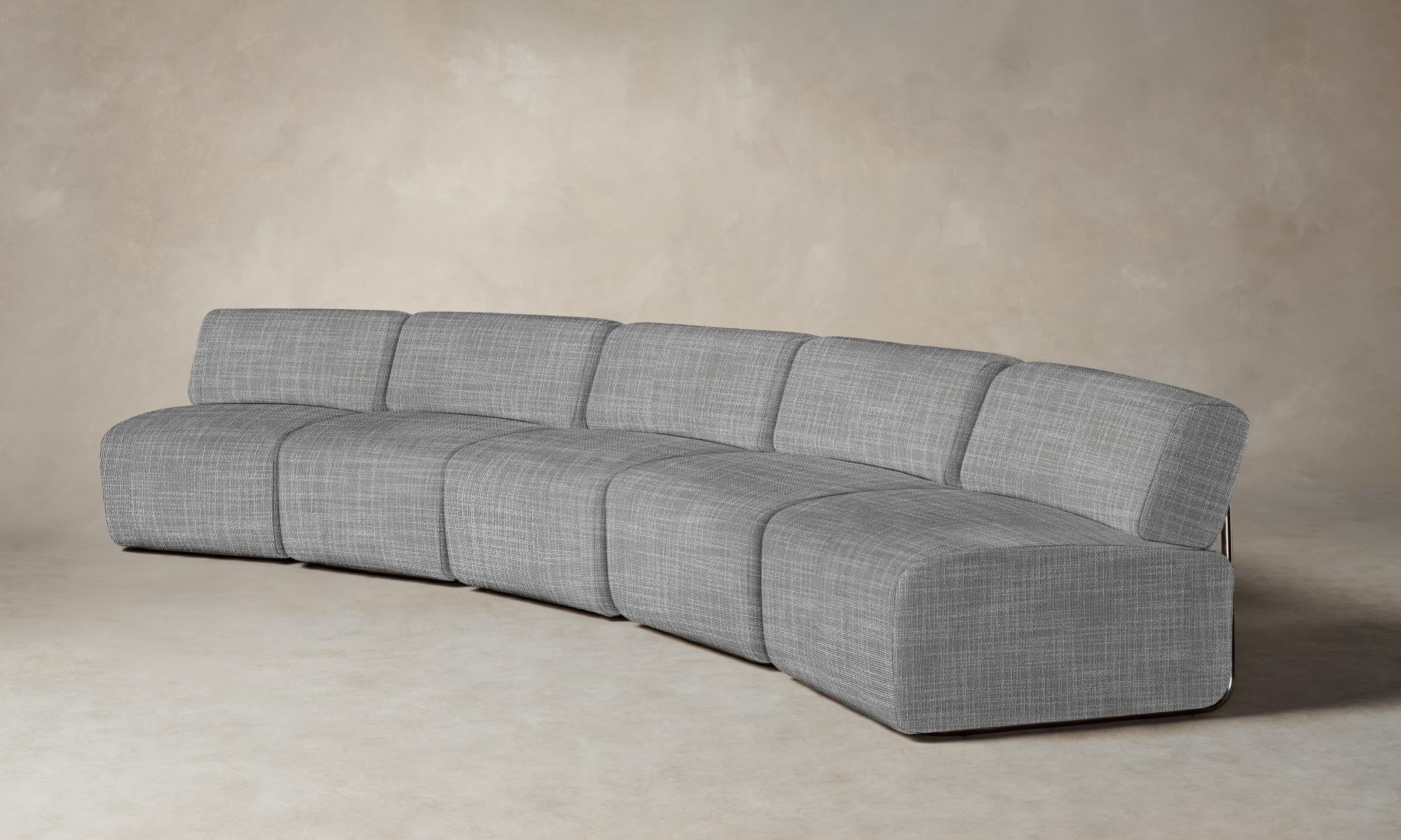 The Miles Modular Sectional - Performance Textured Tweed Alpine