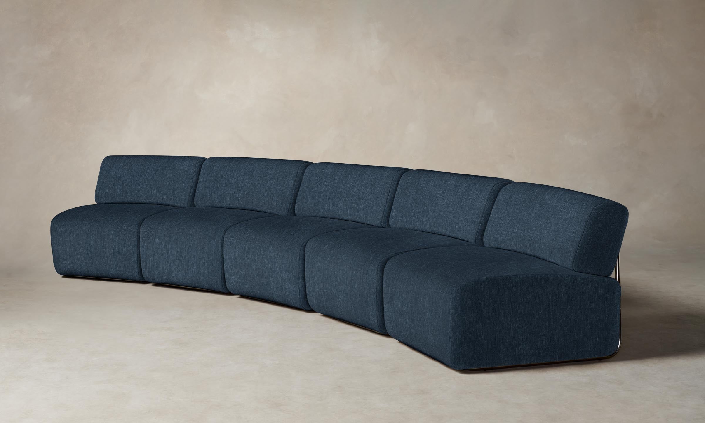 The Miles Modular Sectional - Performance Tweed Denim