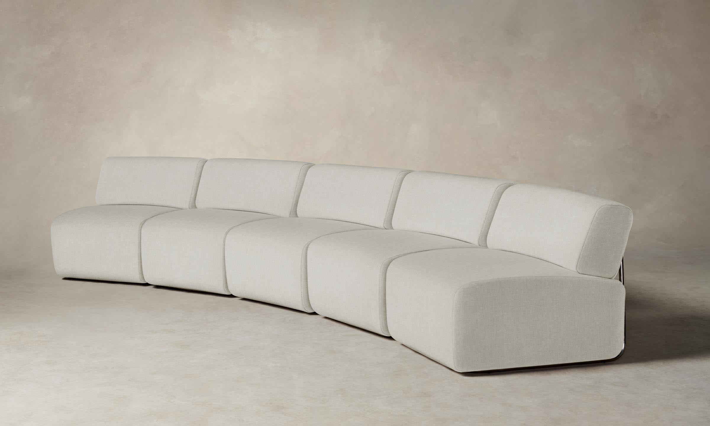 The Miles Modular Sectional - Performance Tweed Salt
