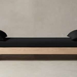 The Montauk Daybed - Pebbled Leather Ink