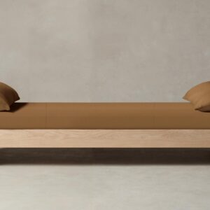 The Montauk Daybed - Pebbled Leather Latte