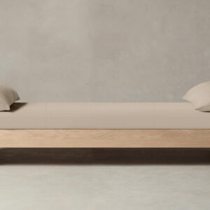 The Montauk Daybed - Pebbled Leather Stone