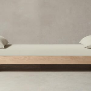 The Montauk Daybed - Pebbled Leather Swan