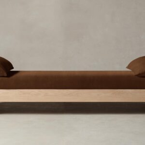 montauk-daybed_performance-velvet-cider_handwaxed-oak2.0.jpg The Montauk Daybed - Performance Velvet Cider
